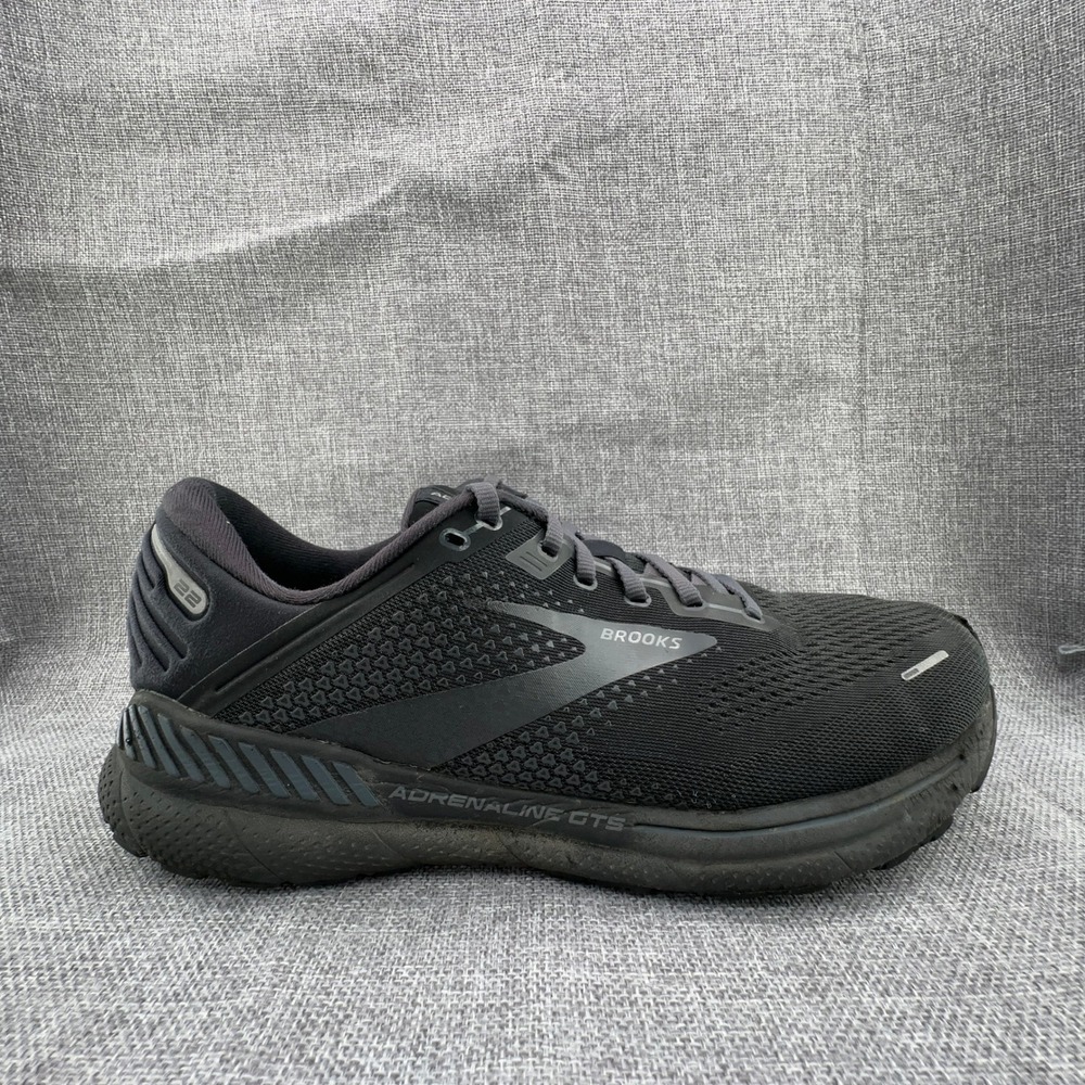 Brooks Adrenaline GTS 22 Running Shoes Mens 12 Black Stability Support FAIR READ